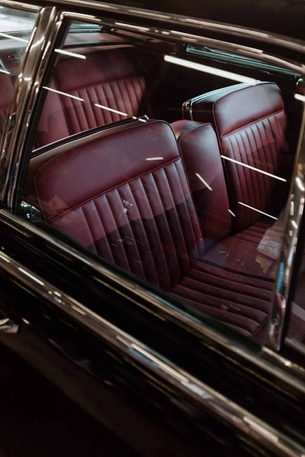 Classic car interior clean.