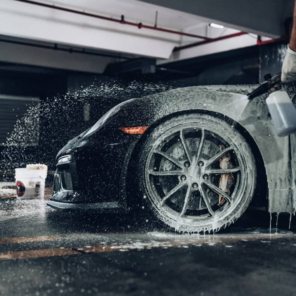 Foam cannon wash process.